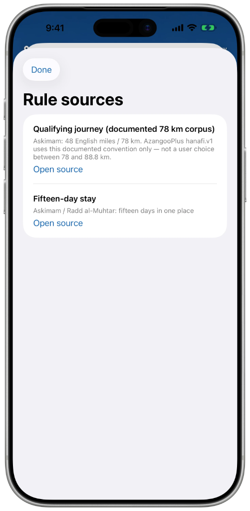 AzangooPlus screenshot — Rule sources